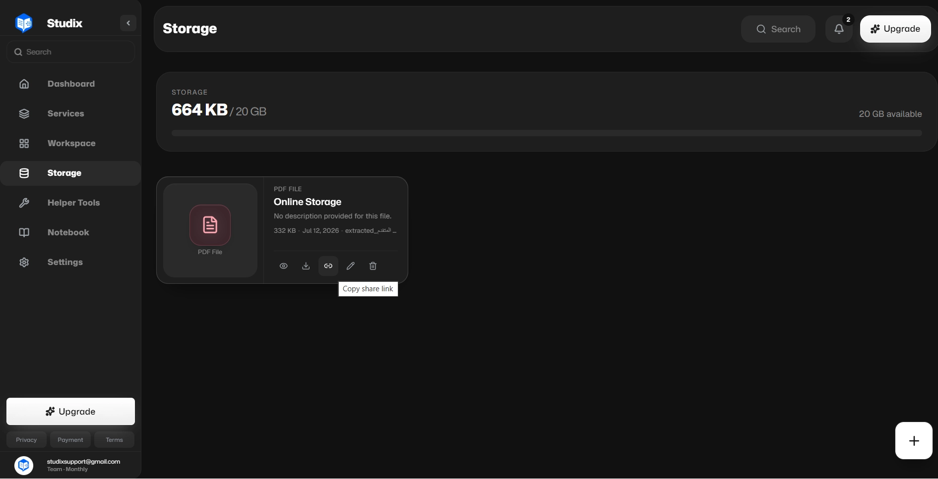 Studix Platform educational file storage